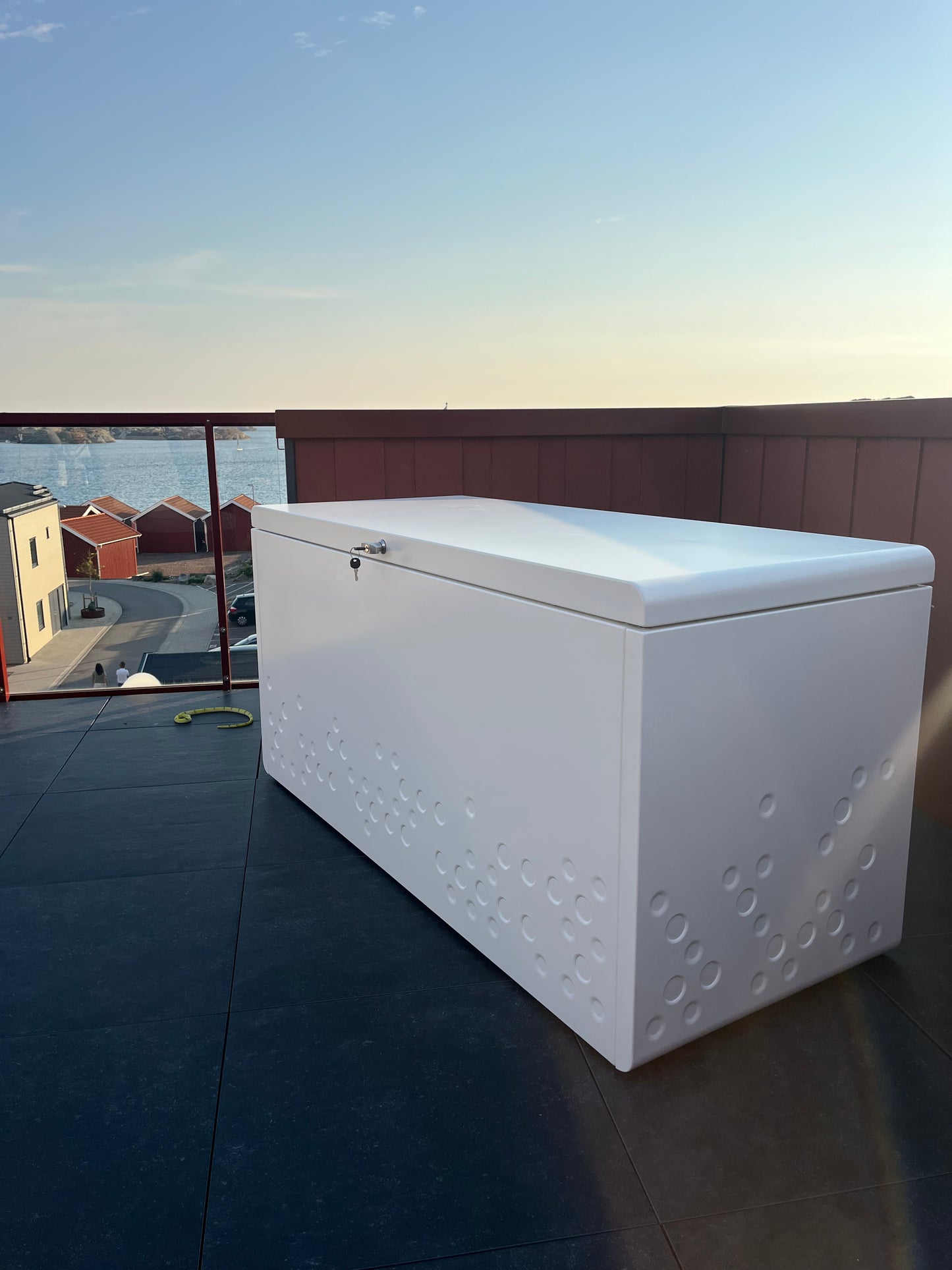 Förvarningslåda - Dynlåda vit aluminium