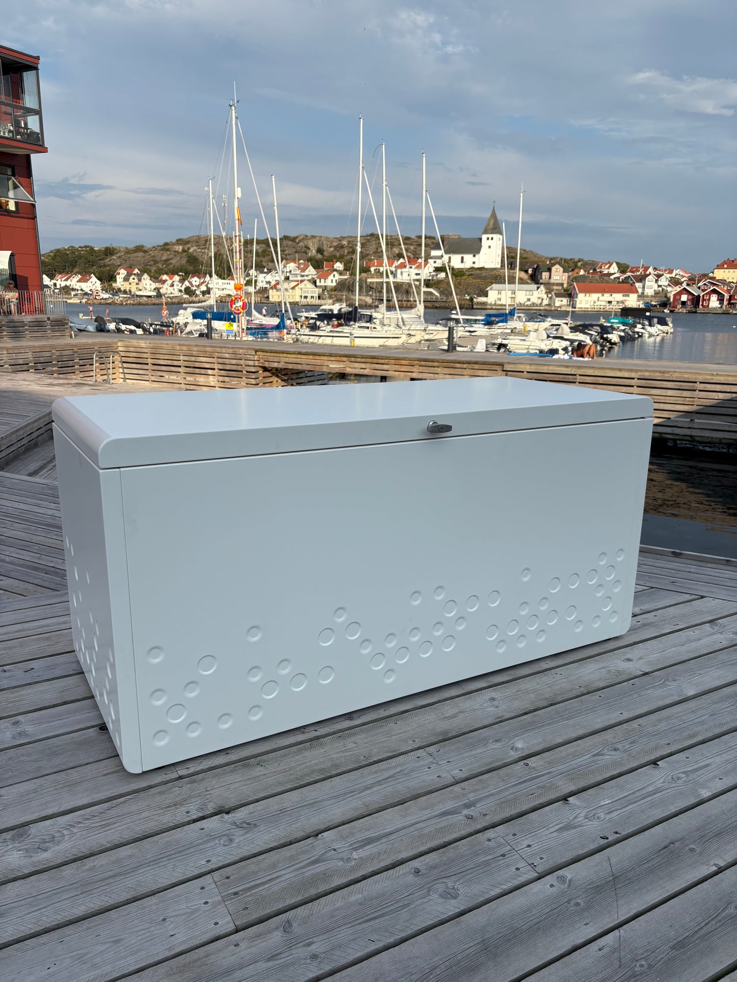 Förvarningslåda - Dynlåda vit aluminium