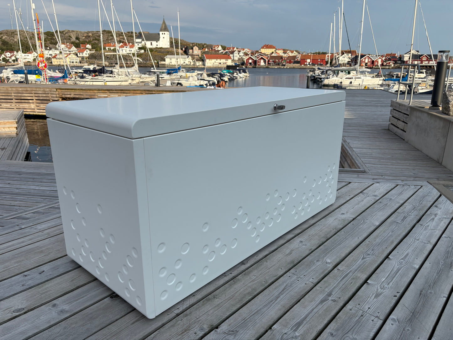 Förvarningslåda - Dynlåda vit aluminium