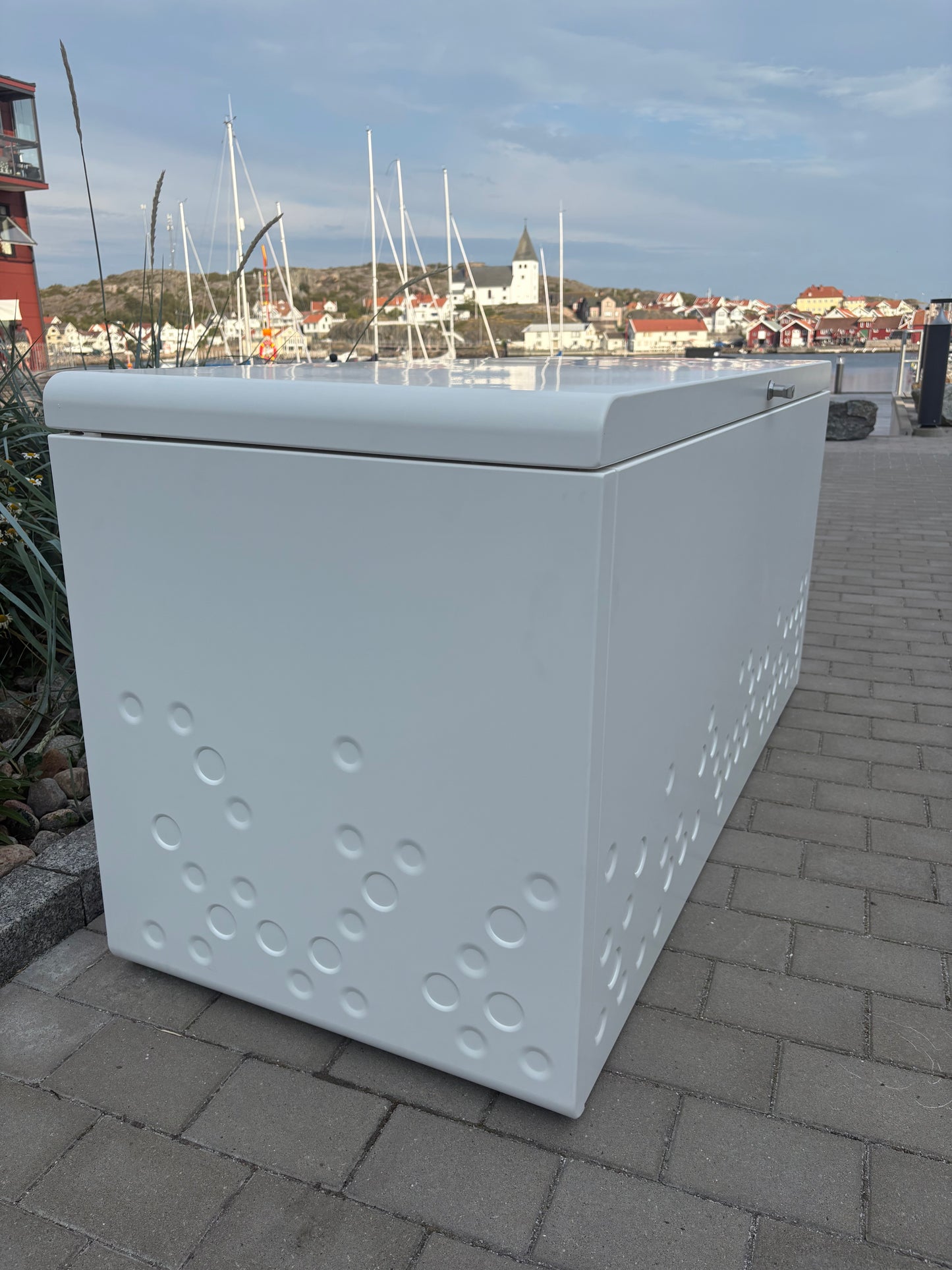 Förvarningslåda - Dynlåda vit aluminium