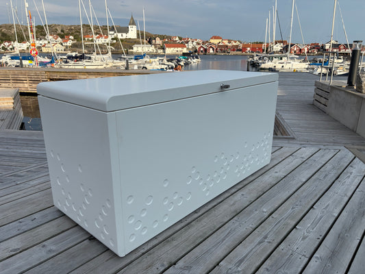 Förvarningslåda - Dynlåda vit aluminium
